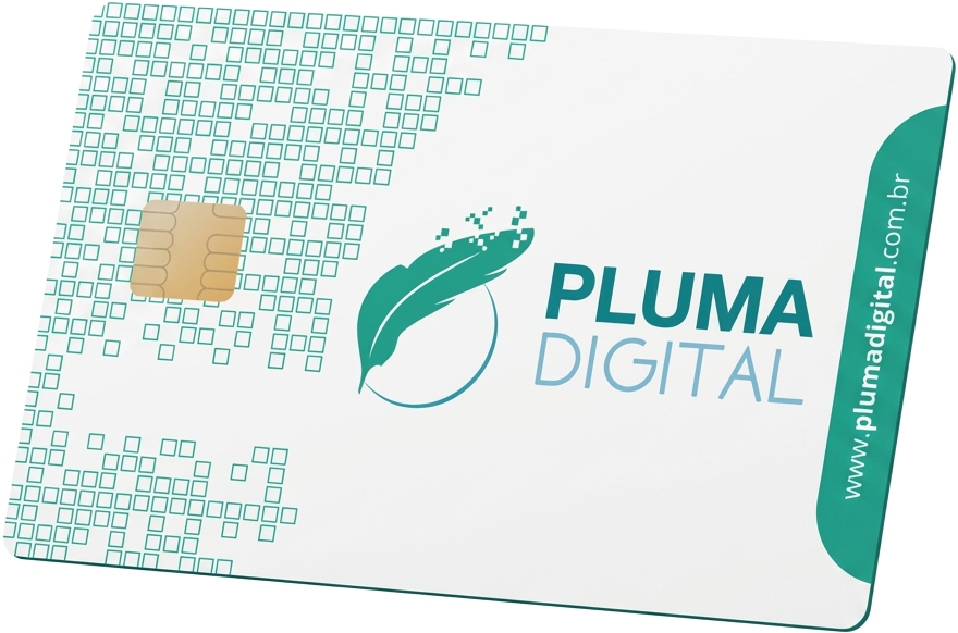 Cartão de certificado digital da Pluma